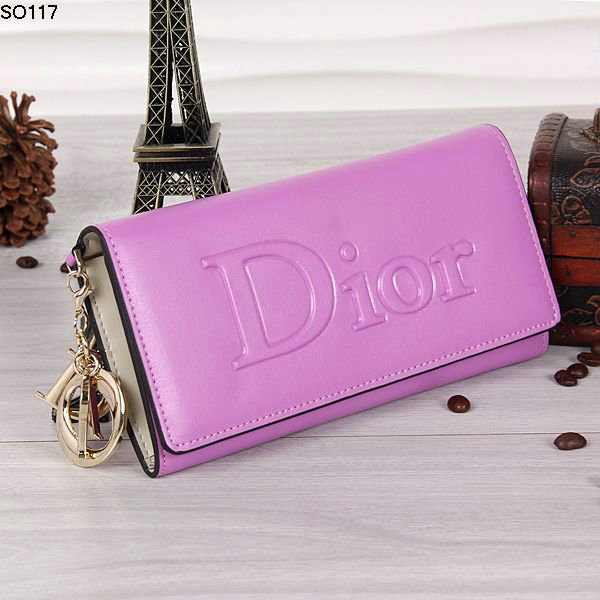 dior wallet calfksin leather 117 purple&white - Click Image to Close
